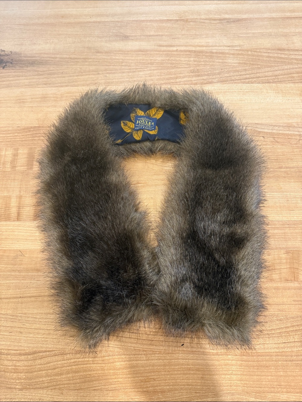 Joules Dark Brown Faux Fur Collar Accessory
